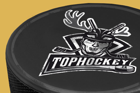 Logo Top Hockey - puk s logem